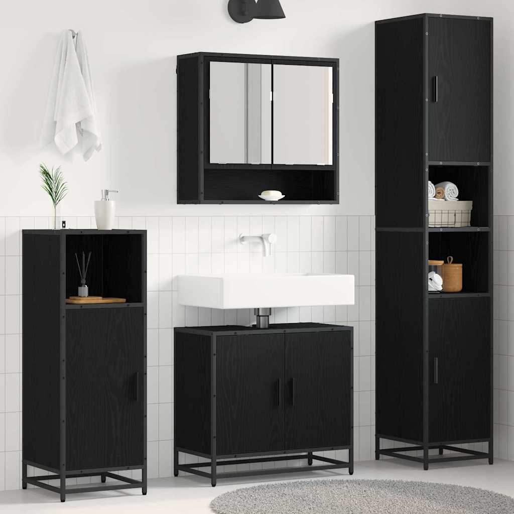 Bathroom Furniture Set 3 pcs Artisan Oak Engineered Wood