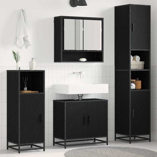 Bathroom Furniture Set 3 pcs Artisan Oak Engineered Wood
