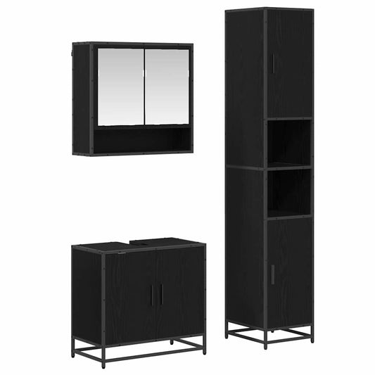 Bathroom Furniture Set 3 pcs Artisan Oak Engineered Wood