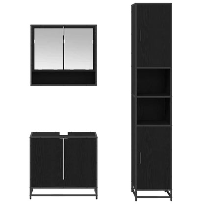 Bathroom Furniture Set 3 pcs Artisan Oak Engineered Wood