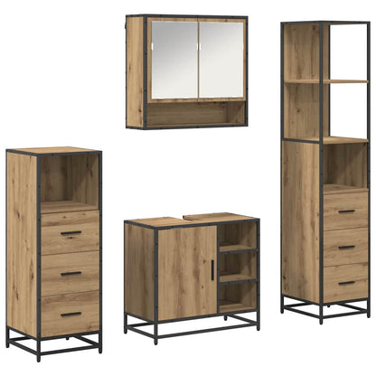 Bathroom Furniture Set 4 pcs Artisan Oak Engineered Wood