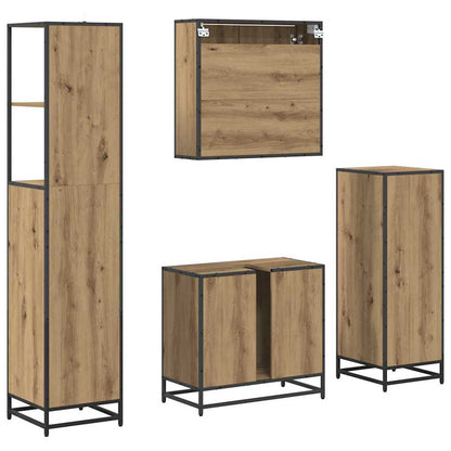Bathroom Furniture Set 4 pcs Artisan Oak Engineered Wood