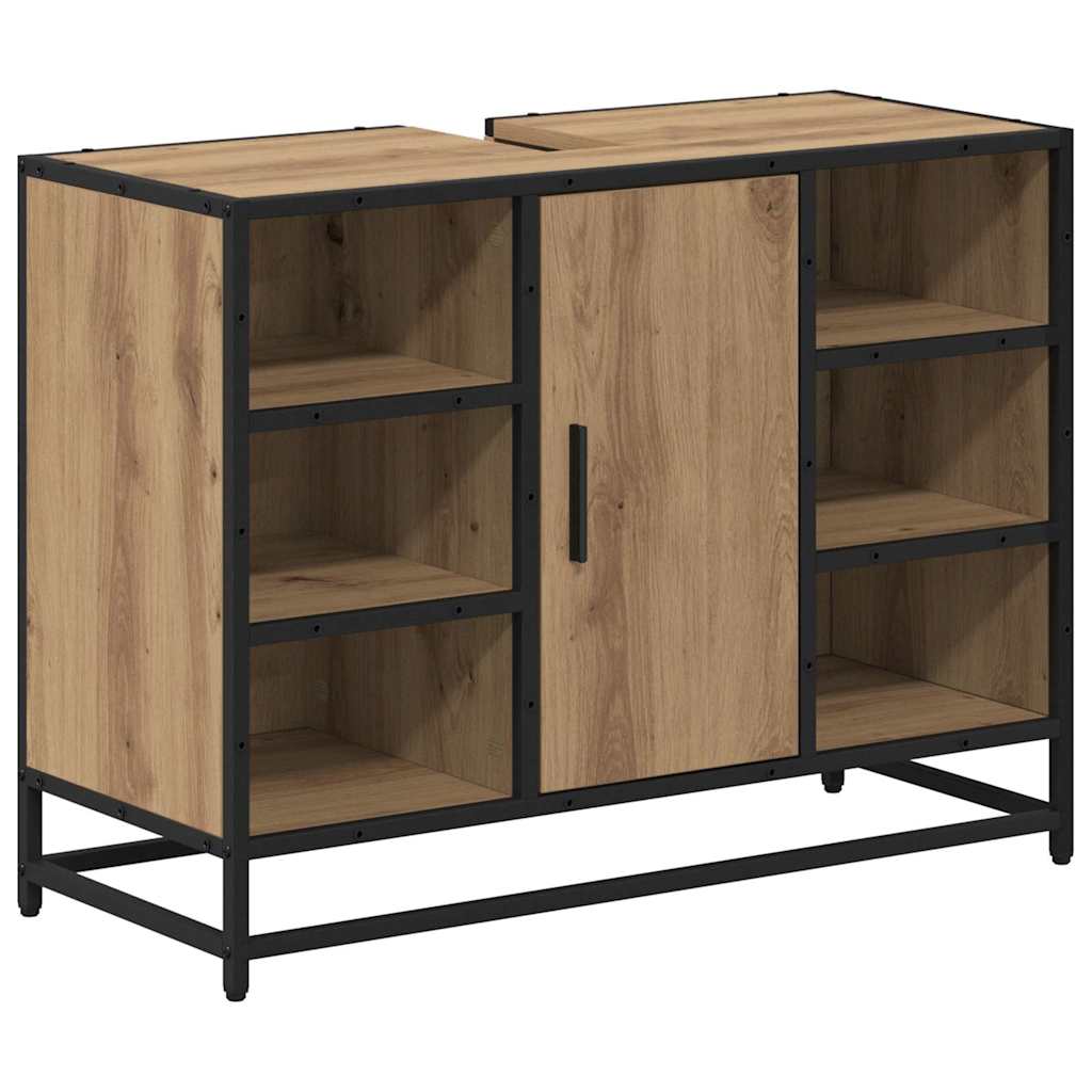 Bathroom Furniture Set 3 pcs Artisan Oak Engineered Wood