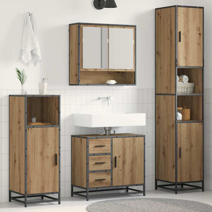 Bathroom Furniture Set 3 pcs Artisan Oak Engineered Wood