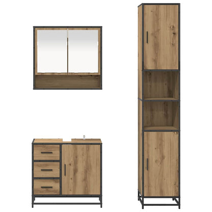 Bathroom Furniture Set 3 pcs Artisan Oak Engineered Wood