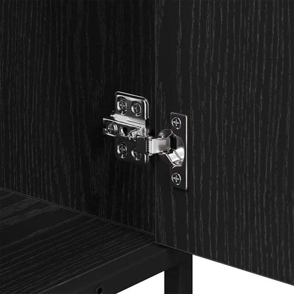 Bathroom Furniture Set 2 pcs Black Oak Engineered Wood