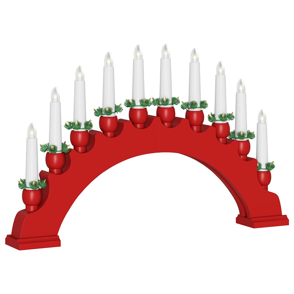 Christmas Candle Arch with 10 LED Candles 3 pcs LEDs Warm White
