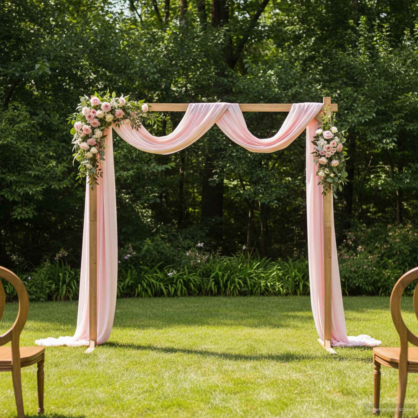 Wedding Arch Light Brown 225 x 95 x 226 cm Solid Pine Wood