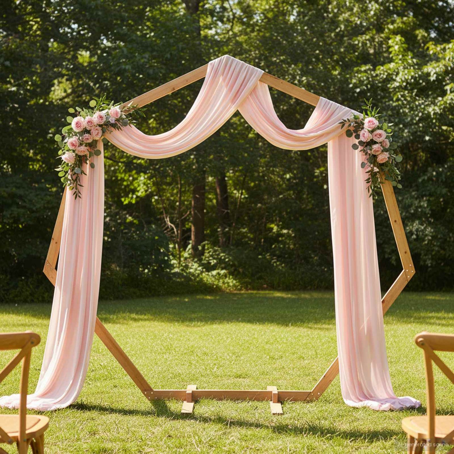 Wedding Arch Light Brown 221 x 92 x 216 cm Solid Pine Wood