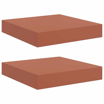 Wall Shelf 2 pcs Red 23 x 23.5 x 4 cm Engineered Wood