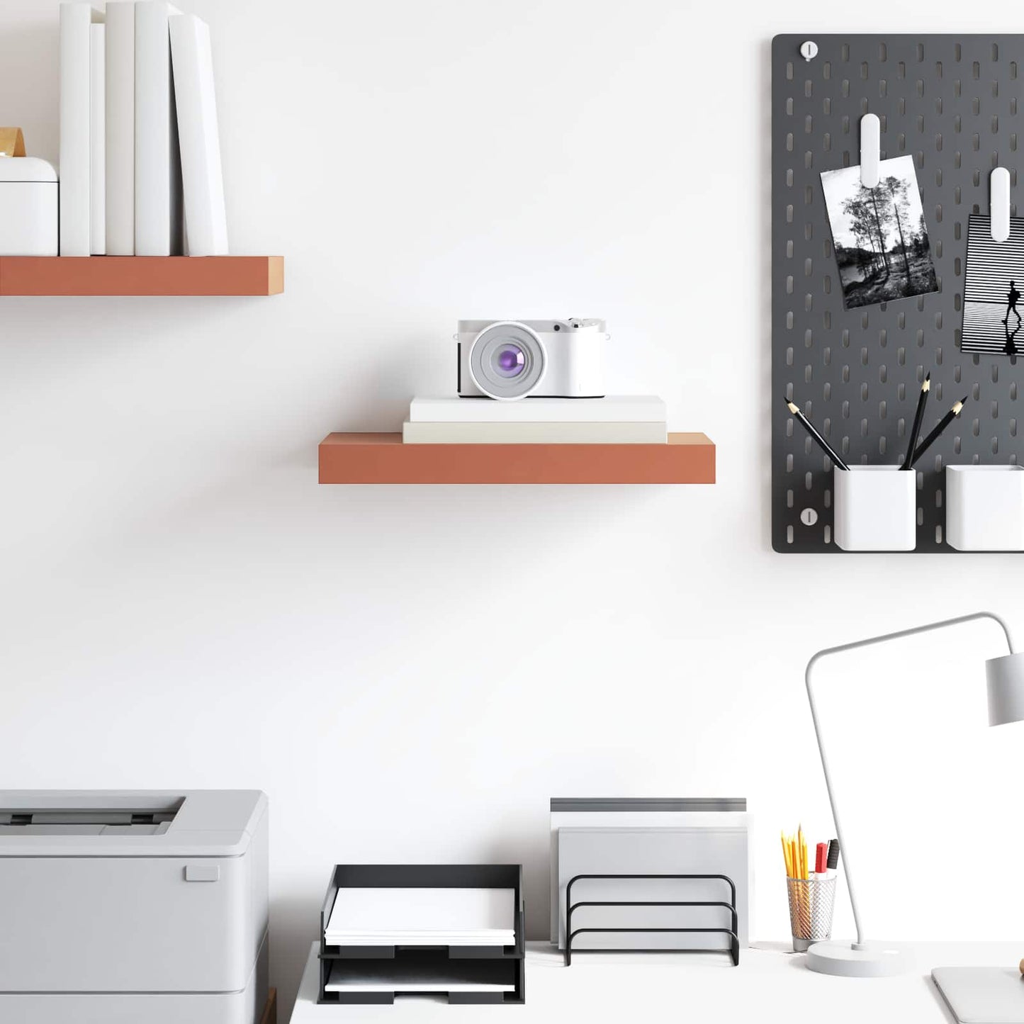 Wall Shelf Wall-mounted Red 40 x 23.5 x 4 cm Engineered Wood