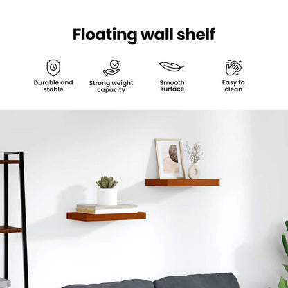 Wall Shelf Wall-mounted Red 40 x 23.5 x 4 cm Engineered Wood
