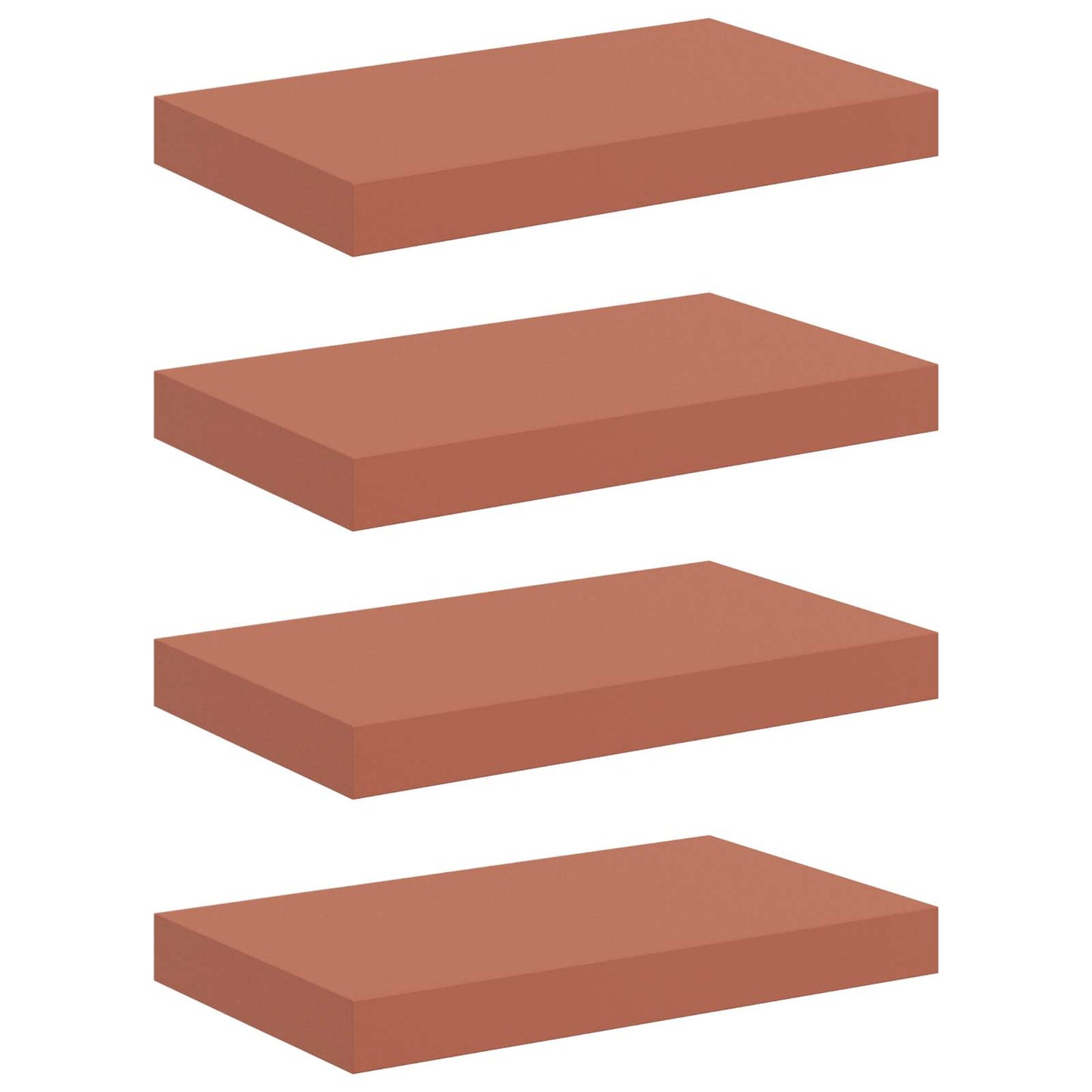Wall Shelf 4 pcs Red 40 x 23.5 x 4 cm Engineered Wood