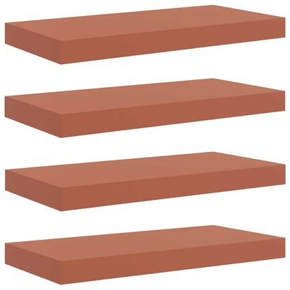 Wall Shelf 4 pcs Red 50 x 23 x 4 cm Engineered Wood