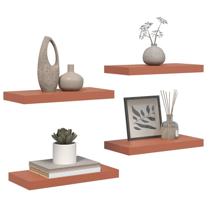 Wall Shelf 4 pcs Red 50 x 23 x 4 cm Engineered Wood