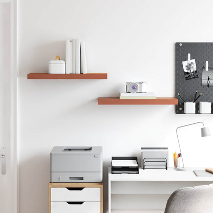 Wall Shelf 2 pcs Red 60 x 23 x 4 cm Engineered Wood