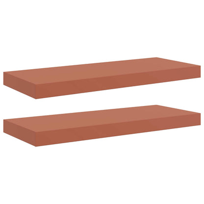 Wall Shelf 2 pcs Red 60 x 23 x 4 cm Engineered Wood