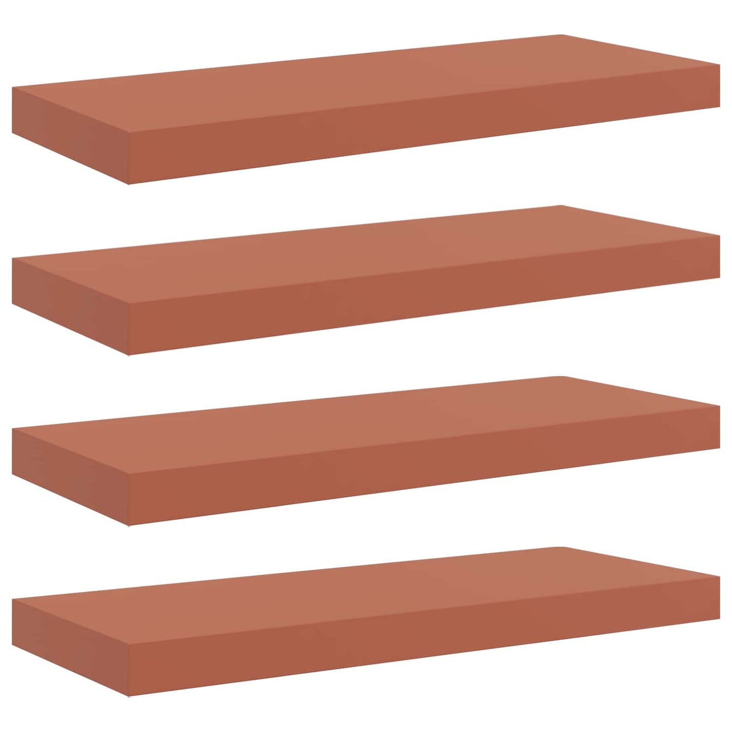 Wall Shelf 4 pcs Red 60 x 23 x 4 cm Engineered Wood