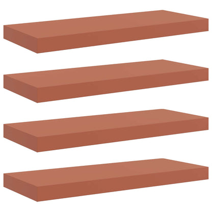 Wall Shelf 4 pcs Red 60 x 23 x 4 cm Engineered Wood