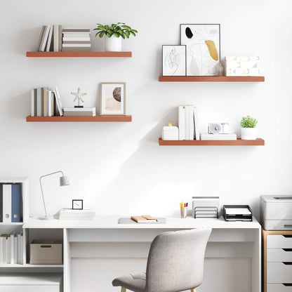 Wall Shelf 4 pcs Red 90 x 23.5 x 4 cm Engineered Wood