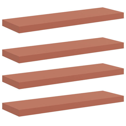 Wall Shelf 4 pcs Red 90 x 23.5 x 4 cm Engineered Wood