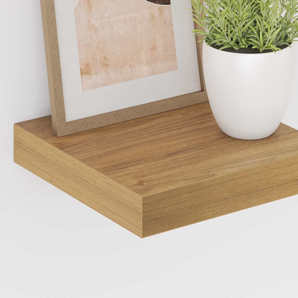 Wall Shelf 2 pcs Brown 23 x 23.5 x 4 cm Engineered Wood