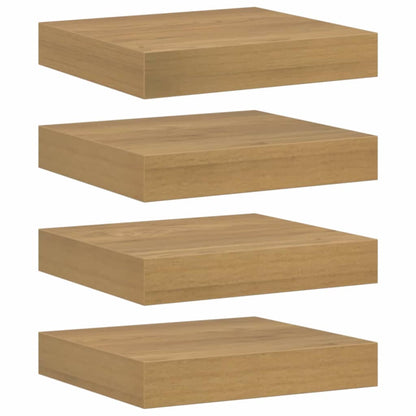 Wall Shelf 4 pcs Brown 23 x 23.5 x 4 cm Engineered Wood