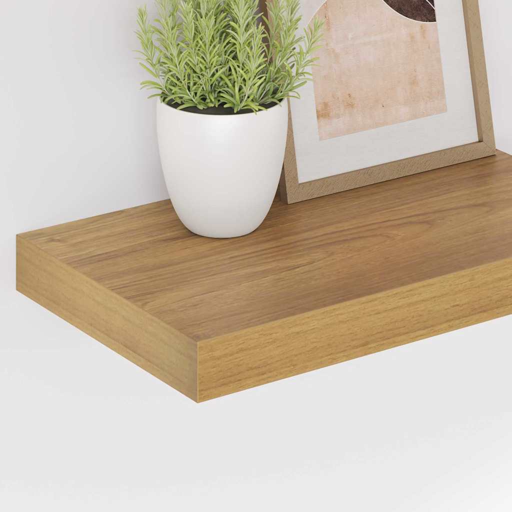 Wall Shelf 2 pcs Brown 40 x 23.5 x 4 cm Engineered Wood
