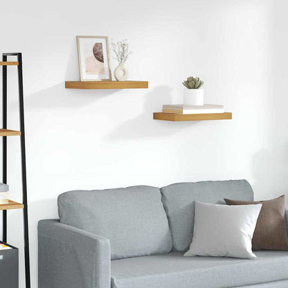 Wall Shelf 2 pcs Brown 40 x 23.5 x 4 cm Engineered Wood
