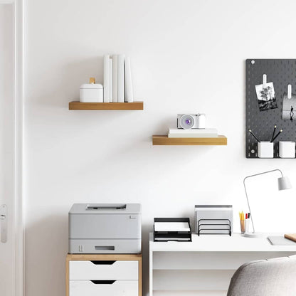 Wall Shelf 2 pcs Brown 40 x 23.5 x 4 cm Engineered Wood