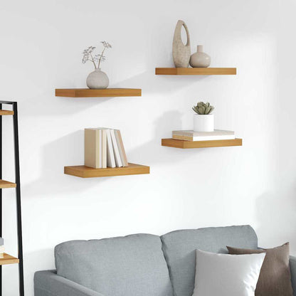 Wall Shelf Wall-Mounted 4 pcs Brown 40 x 23.5 x 3.8 cm