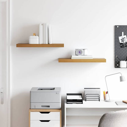 Wall Shelf 2 pcs Brown 60 x 23 x 4 cm Engineered Wood