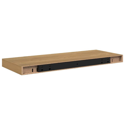 Wall Shelf 2 pcs Brown 60 x 23 x 4 cm Engineered Wood
