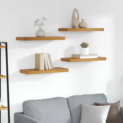 Wall Shelf 4 pcs Brown 60 x 23 x 4 cm Engineered Wood