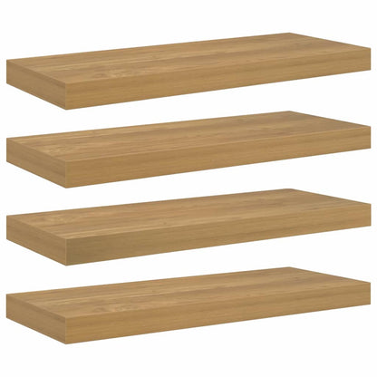 Wall Shelf 4 pcs Brown 60 x 23.5 x 3.8 cm Engineered Wood