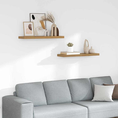 Wall Shelf 2 pcs Brown 90 x 23.5 x 4 cm Engineered Wood