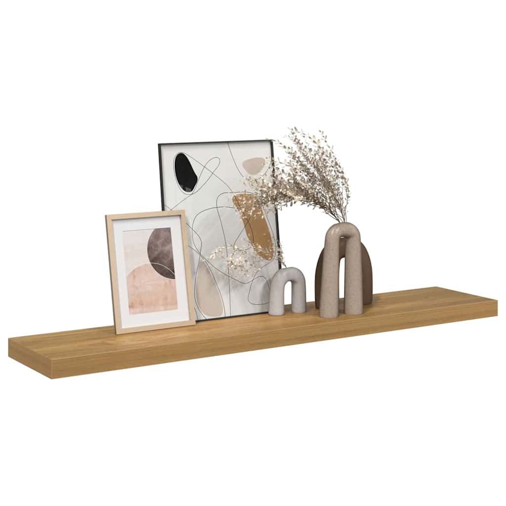 Wall Shelf Wall-Mounted Brown 120 x 23.5 x 3.8 cm