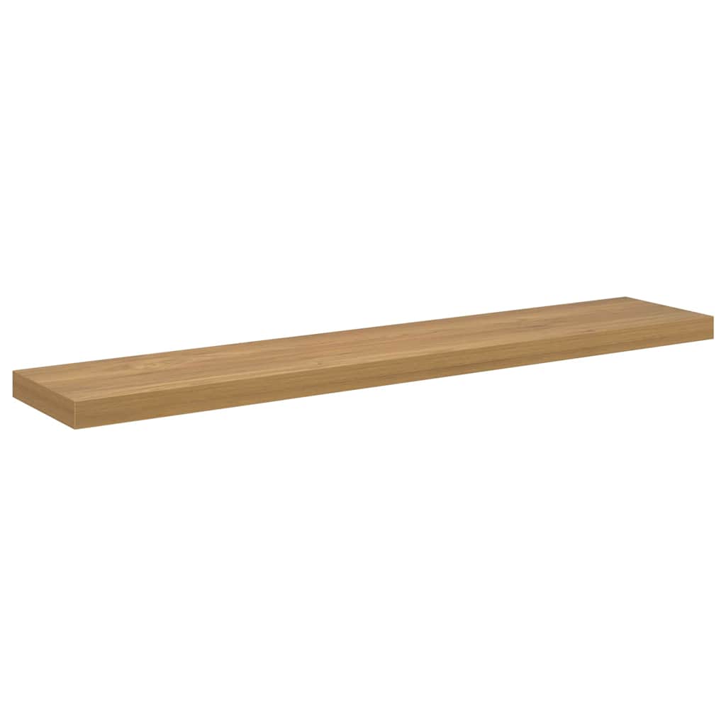 Wall Shelf Wall-Mounted 2 pcs Brown 120 x 23.5 x 3.8 cm