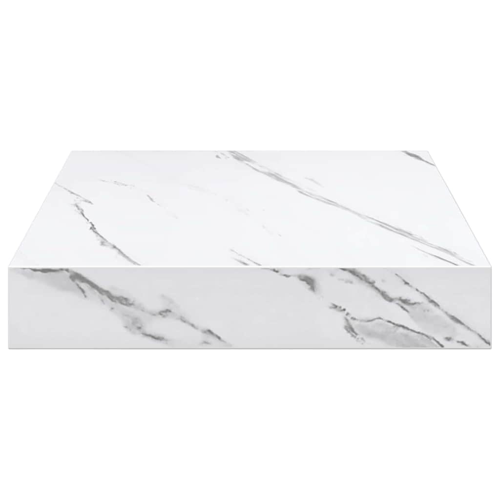 Wall Shelf White Marble 23 x 23.5 x 4 cm Engineered Wood