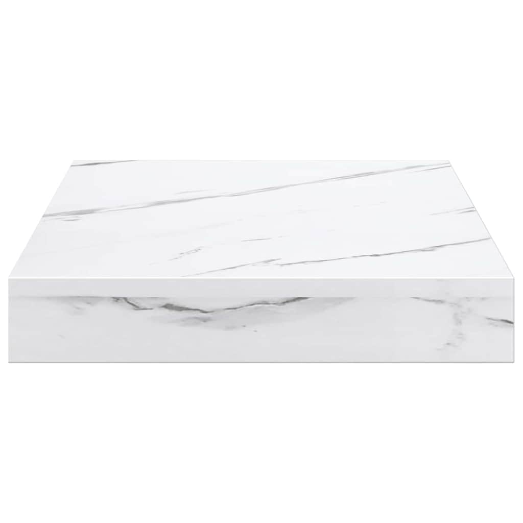 Wall Shelf White Marble 23 x 23.5 x 4 cm Engineered Wood