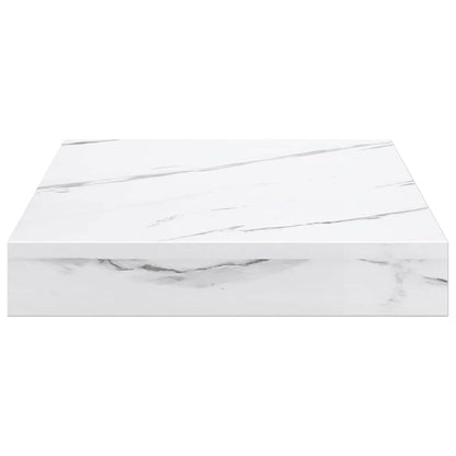 Wall Shelf White Marble 23 x 23.5 x 4 cm Engineered Wood