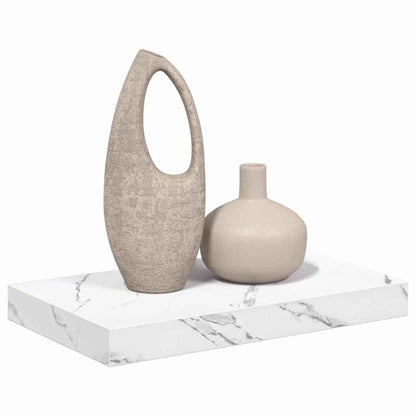 Wall Shelf White Marble 40 x 23.5 x 4 cm Engineered Wood