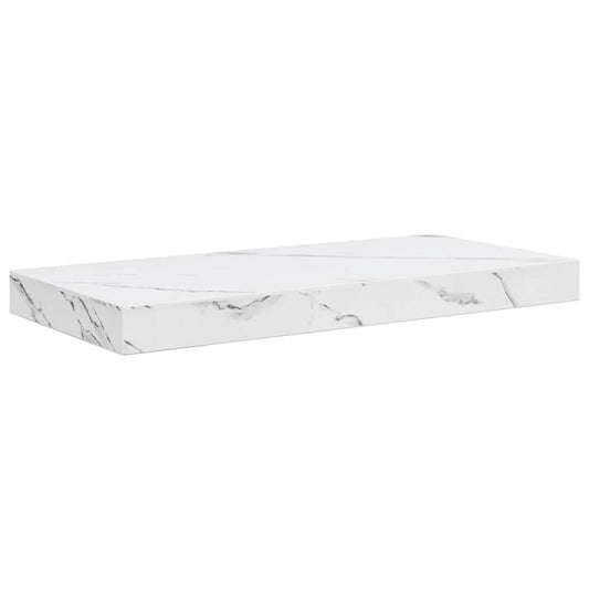 Wall Shelf White Marble 50 x 23 x 4 cm Engineered Wood