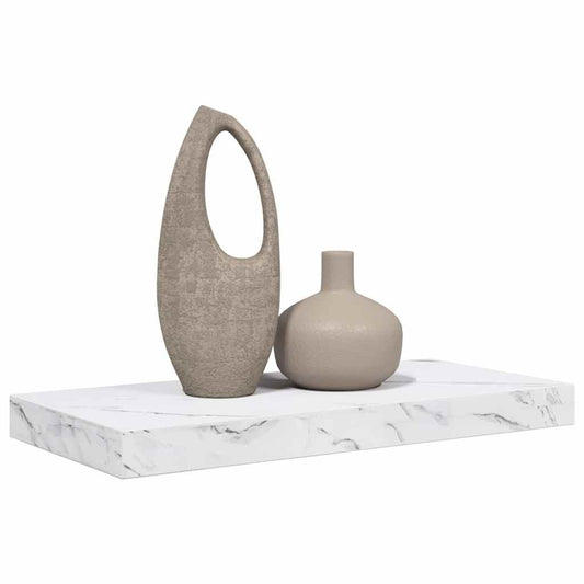 Wall Shelf White Marble 50 x 23 x 4 cm Engineered Wood