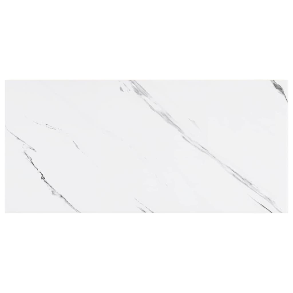 Wall Shelf 2 pcs White Marble 50 x 23.5 x 4 cm Engineered Wood