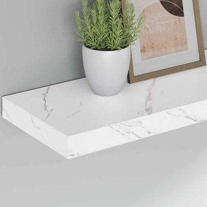Wall Shelf White Marble 60 x 23 x 4 cm Engineered Wood