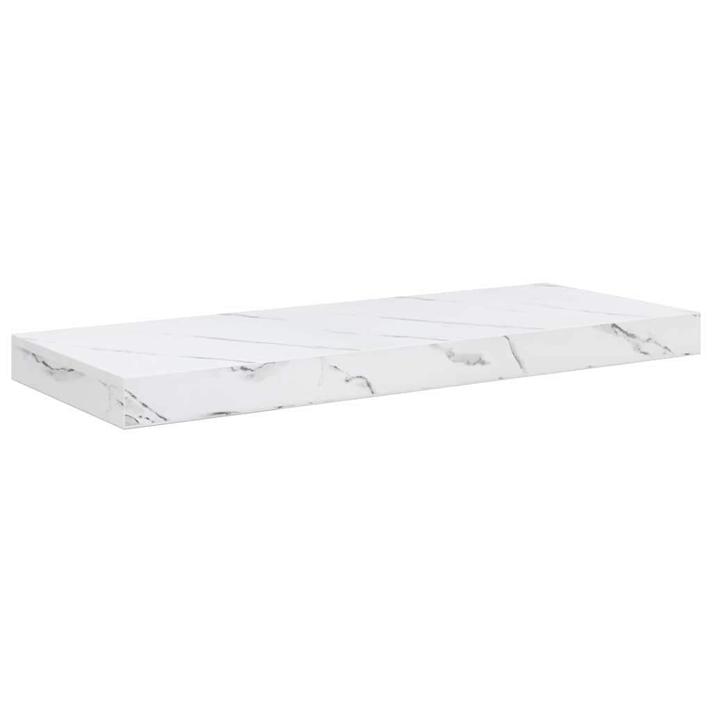 Wall Shelf White Marble 60 x 23 x 4 cm Engineered Wood