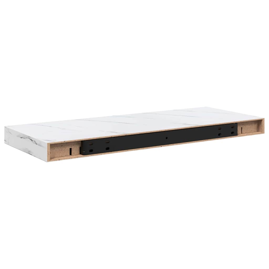 Wall Shelf White Marble 60 x 23 x 4 cm Engineered Wood