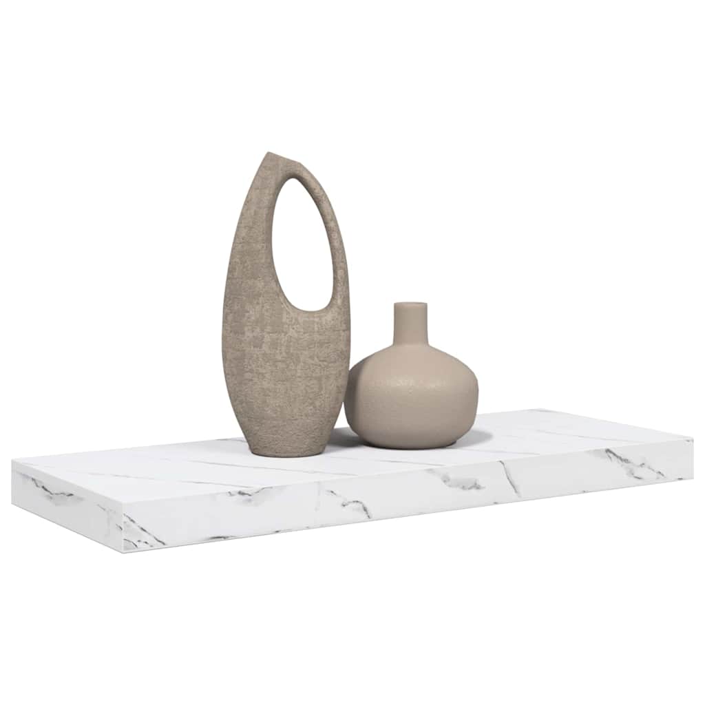 Wall Shelf White Marble 60 x 23 x 4 cm Engineered Wood