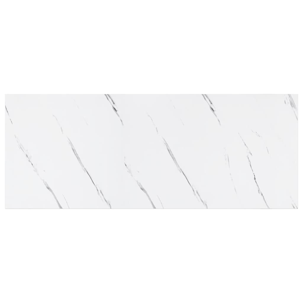 Wall Shelf 2 pcs White Marble 60 x 23.5 x 4 cm Engineered Wood